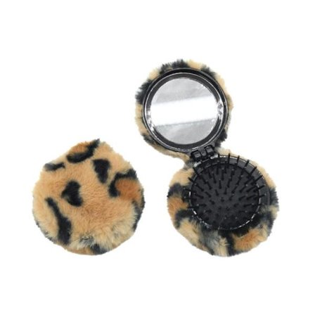 Hårbørste med Spejl Sammenklappelig Brun - Tinka Wild Stuff