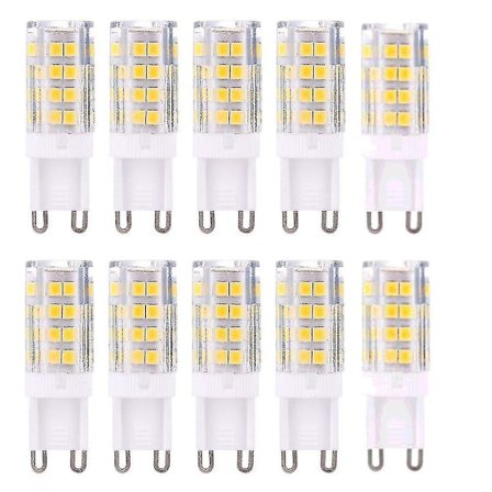 G9 LED-lampa, varmvit 3000k G9 motsvarande en 40w halogenlampa, ej dimbar, 10-pack (hs Boris