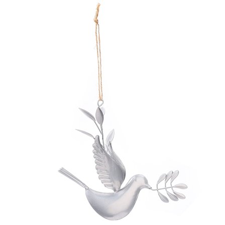 Fredsdue Metall Ornament Juledekorasjon Tredekorasjon