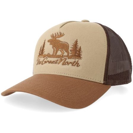 Wild Spirit - Beige trucker Keps - The Great North Brown Elk Blank Khaki/Brown/Caramel A-frame Trucker @ Hatstore