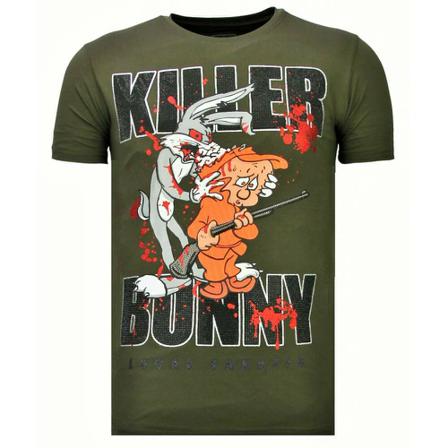 Local Fanatic Killer Bunny Rhinestone - T-shirt - 13-6229K grön, Herr, Herr, Storlek: 2XL