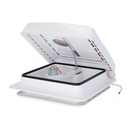 Taklucka 280x280 mm utan permanent ventilation vit med fläkt