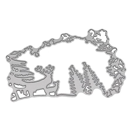 Elg Metall Skjære Dies for Jule DIY Prosjekter med Die-Cutting Stensil og Pregepapir