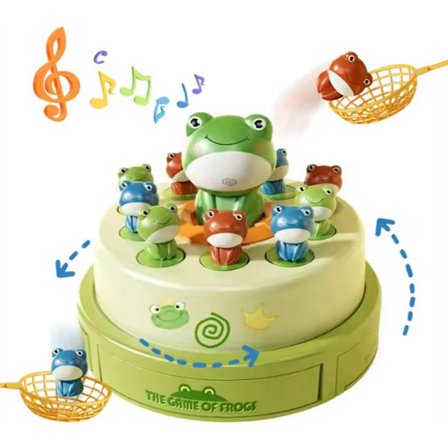 Frø Spil Brætspil Fangst Musikalsk Pop-up Reaktion for 2 Spillere Unge og Gamle