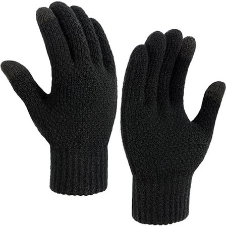 ING Vandtætte Touchscreen Handsker - Vinter Touchscreen Handsker til Mænd og Kvinder i Sort