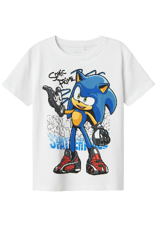 Name It SONIC T-shirt T-shirts & toppar Herr Vit 134/140