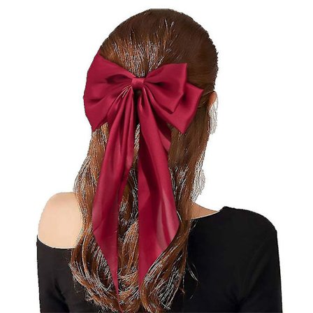 Rowag Rosett Hårklemme Vintage Sateng Rosett Hårnål Kvinner Hårklemme (svart)