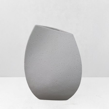 Hvid harpiksvase, 20x19x28cm, moderne design