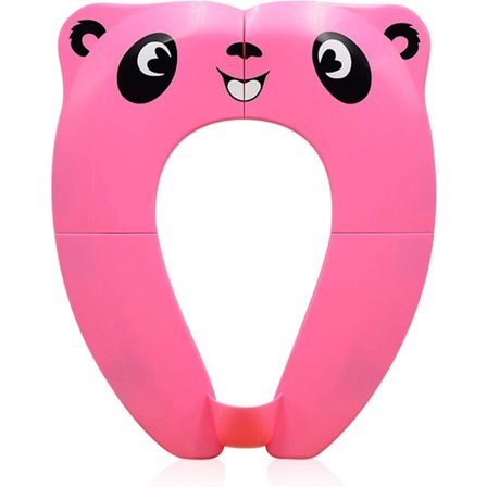 Resbarnstol för resor, bärbar toalettstol för barn, hopfällbar toalettstol för småbarn i ABS-material med 8 halkfria silikonkuddar och 1 bärväska