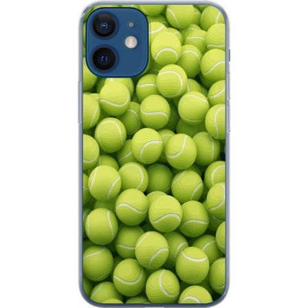 Kompatibelt Mobildeksel til Apple Apple iPhone 12 Mønster av grønne tennisballer i høy detalj, sporty motiv med repetisjonstekstur og sterke farge