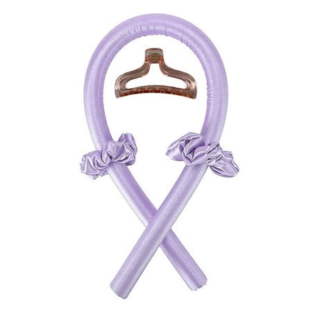 Varmeløse krøller hårkrøller - Silke hårkrøller uden varme (lilla) KLB