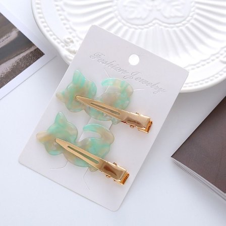 4 STK Cat Shape Sporløse hårspænder Acetat hårspænder 4 4