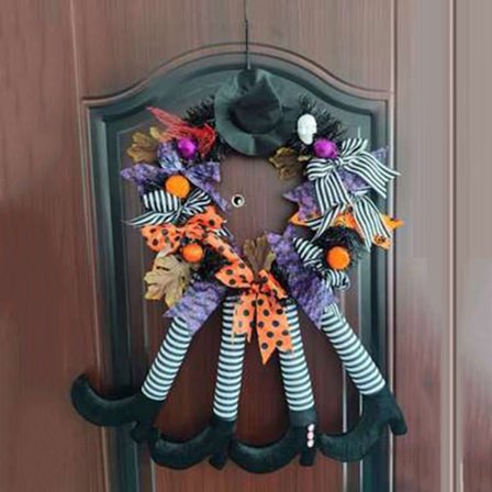 Halloween krans kunstig krans hængende vedhæng ornamenter til hjemmet hoveddør Halloween fest dekoration