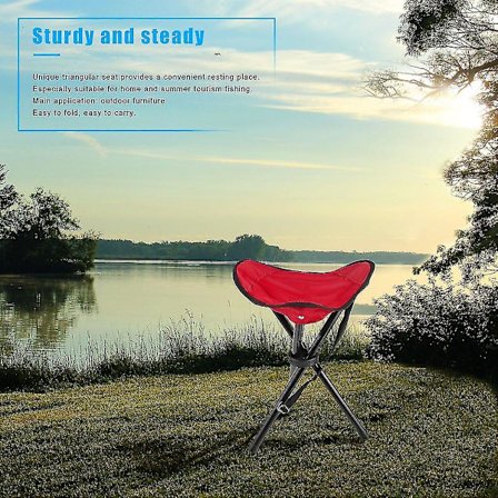 Outad Foldbar Vandrestol med Treben til Udendørs Camping og Fiskeri