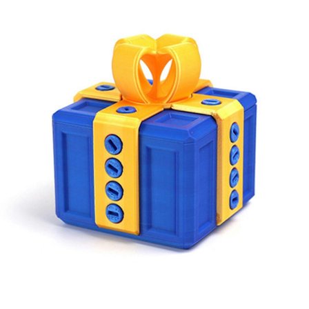 25-26 Irriterende Gaveeske med Skruer, Irriterende Gaveeske med Vrilager, 3D-Printet Spøk Skrueeske Gave til Barn Voksne