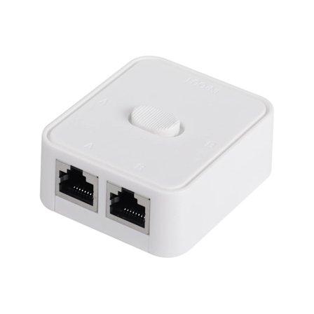 Nettverkssvitsj 2 porter - RJ45 nettverksvelgerboks