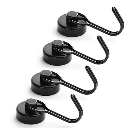 4 Magnetiske kroge, kraftige, velegnede til køleskab, grill, værktøjskasse udendørs, krydstogtskib, vigtige campingtilbehør C