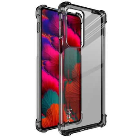 IMAK Airbag Cover til Motorola Edge 20 Pro - Gennemsigtig Sort Transparent