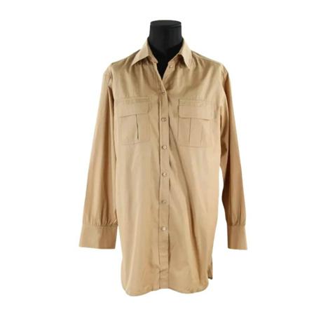 Saint Laurent Vintage, Pre-owned Cotton tops Bruin, Dames, Maat:S,Katoen