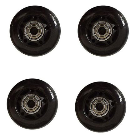 4 stk. Rulleskøjter Gummihjul Anti-skid Mute Slidstærke Rulleskøjter Rulleskøjte Tilbehør