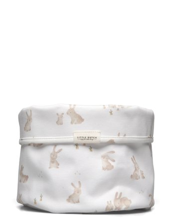 Little Dutch Little Dutch - Opbevaringskurv, Rund, Baby Bunny - White - ONE SIZE 21 cm
