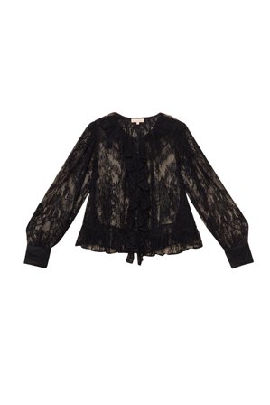 Satin Lace Blouse Black L