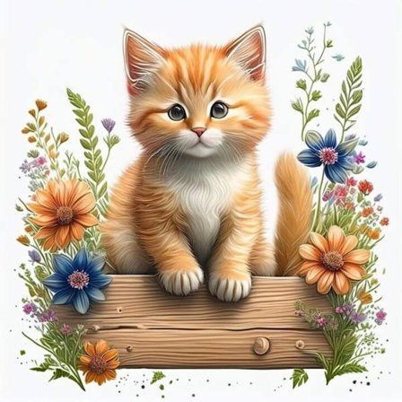 Söt Katt Affisch A4