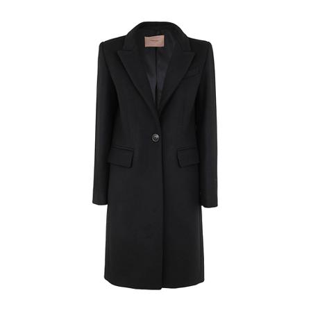 Twinset, Single Breasted Coat Czarny, Kobieta, Rozmiar: M