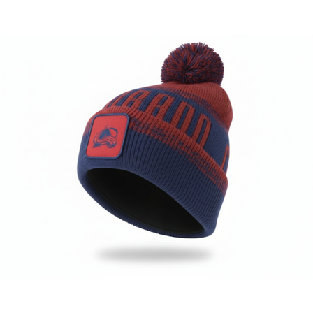 Fanatics - Azul pom Beanie - Colorado Avalanche Thrive Navy/D.garnet Pom @ Hatstore
