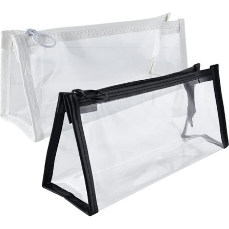 2-pakning gjennomsiktige penal, store penal for eksamener, transparente penal, studentartikler