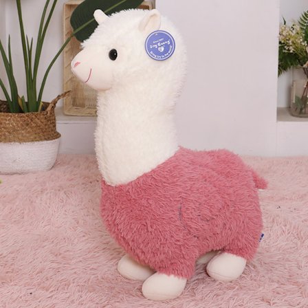 Vårfågel Alpaca Plyslegetøj, Stor Udgave af Fyldt Dyr 45 cm