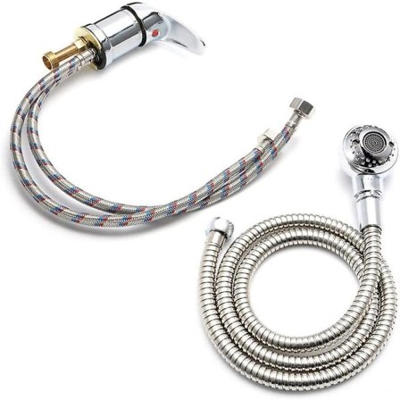 IC Shampoo Vask Seng Vandhane Varmt- og Koldtvandshaneomskifter med Tilbehør til Stansning af Bruseslange