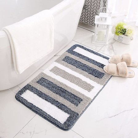 Tflycq Badrumsmatta Halkfria Badkar Mattor För Badkar, Dusch Och Badrum Golvmattor Vattenabsorberande Mjuk Mikrofiber Badmatta Maskintvätt/torka 