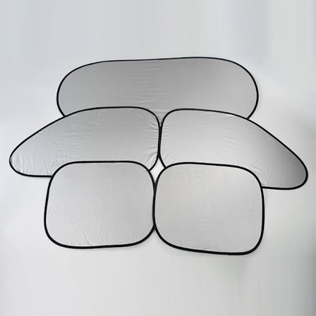 Bil Foldbar Solskjerm Foldbar Solskjerm Sølvklut For Vindskjerm