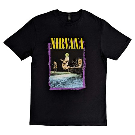 Nirvana Unisex Adult Stage Jump T-Shirt S Svart