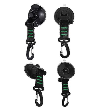 Heavy Duty sugekopper 4 stk. med kroge Opgraderet bil camping surring sugekop camping presenning tilbehør med sikringskrog stærk kraft til Awnin