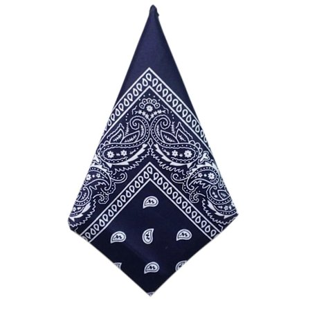 Sett med 1 marineblå bandana - Kashmir bomullsskjerf selges enkeltvis