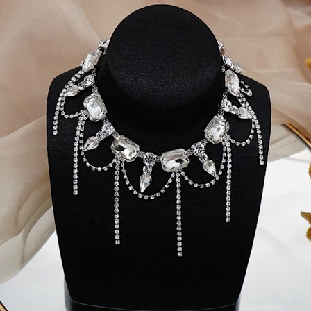 Rhinestone & Metall Kristall Rhinestone Halsband För Dekoration
