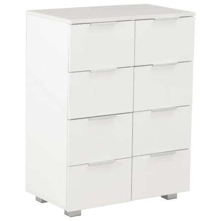 Vidaxl Skänk Högglans Vit 60x35x80 Cm Spånskiva Vit