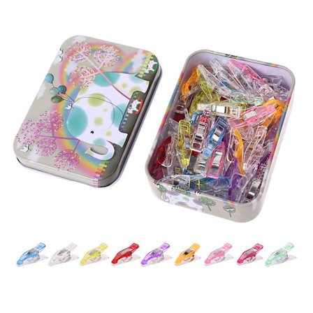 50 stk. multifunktionelle sy- og quiltclips med æske, bindeklemme, patchworkhåndværk