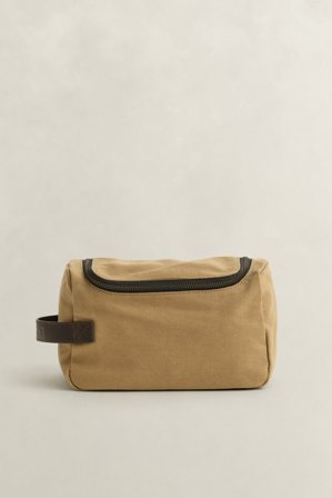 GANT Herren Moderne Kulturtasche (ONE SIZE) Khaki