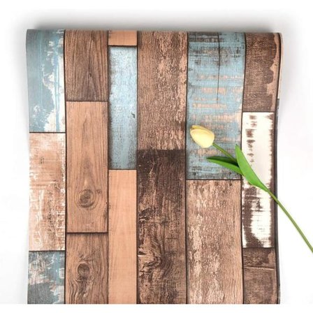 Selvklæbende Tapet Træ Tapet Brun Træ Tapet, ZQKLA