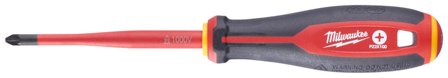 Milwaukee Tri-Lobe VDE Skruvmejsel 3-sidigt antirullhandtag PZ2 x 100 mm, Handverktyg