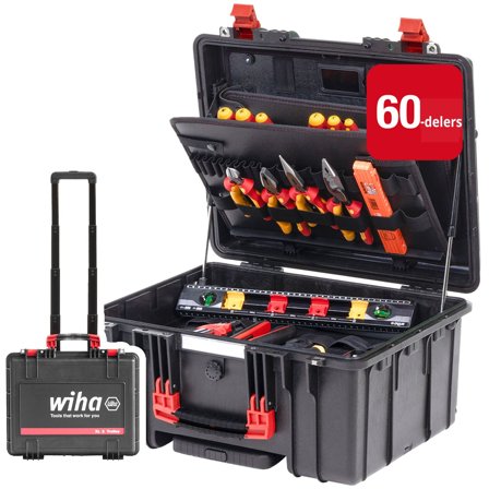 Wiha XL 2 Trolley Verktygsväska 60 delar, Handverktyg