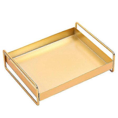 Lätt lyx rektangulär metallbricka i järn 1 - guld