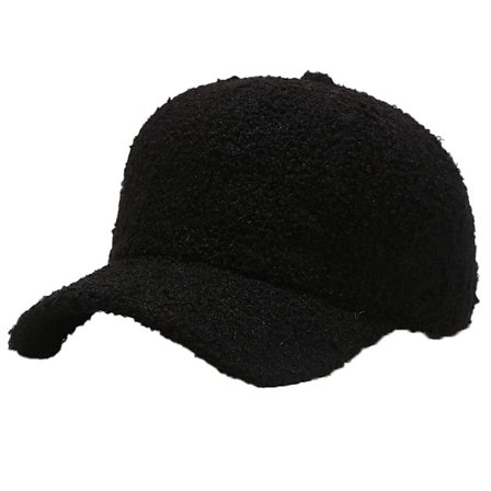 Tekoturkis baseball-lippis miehille ja naisille - Teddy Fleece Sports musta