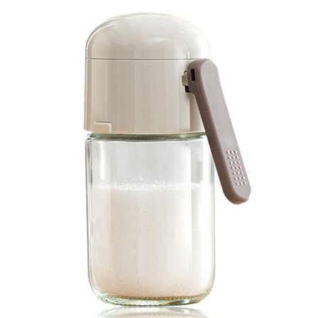 Glass salt shaker dispenser, presis kvantitativ krydderflaske, trykk KLB