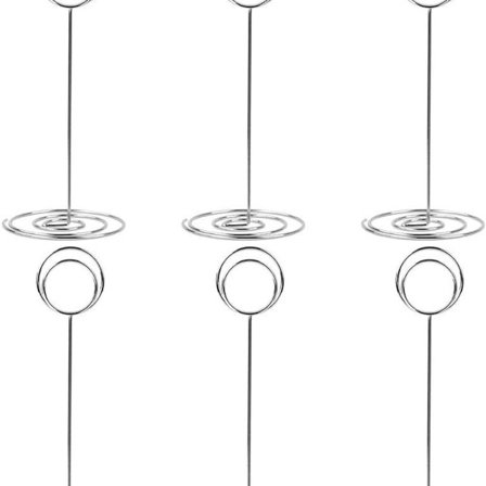 Pakke med 10 stk. 8,75 tommer høje bordnummerholdere til bordkort i sølv