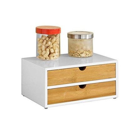 Rootz Kaffemaskine Stand & Coffee Pod Kapsel Teposer Æskeholder Organizer med 2 skuffer