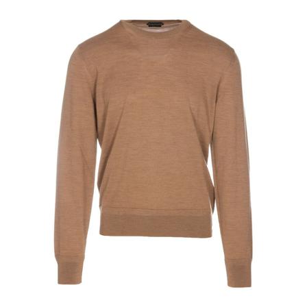 Tom Ford, Round-neck Knitwear Bruin, Heren, Maat:L